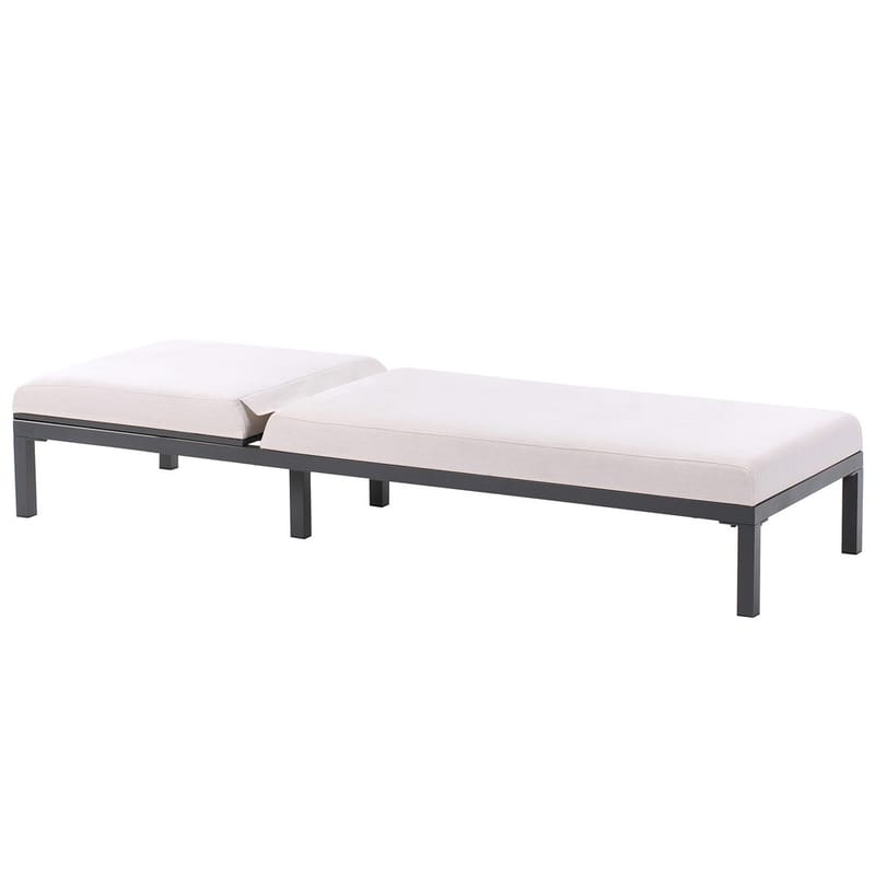 Aurinkotuoli Lariano - Beige, musta - Puutarhakalusteet - Puutarhatuoli - Aurinkotuoli