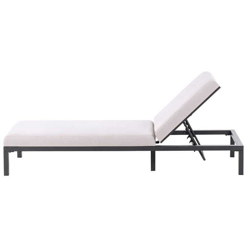 Aurinkotuoli Lariano - Beige, musta - Puutarhakalusteet - Puutarhatuoli - Aurinkotuoli