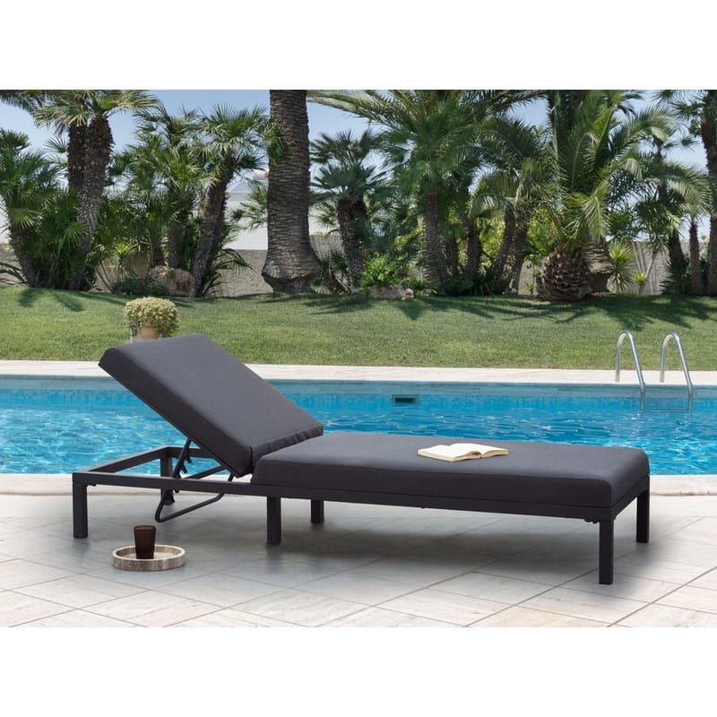 Aurinkotuoli Lariano - Harmaa - Puutarhakalusteet - Puutarhatuoli - Aurinkotuoli