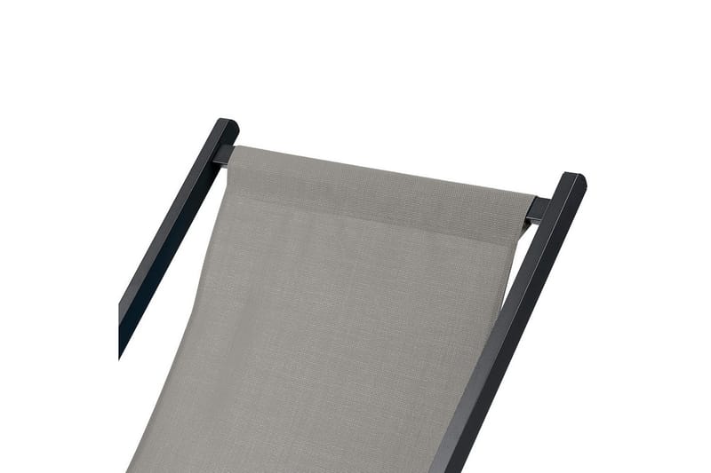 Aurinkotuoli Locri Ii - Harmaa, musta - Puutarhakalusteet - Puutarhatuoli - Aurinkotuoli