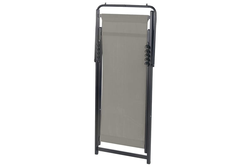 Aurinkotuoli Locri Ii - Harmaa, musta - Puutarhakalusteet - Puutarhatuoli - Aurinkotuoli