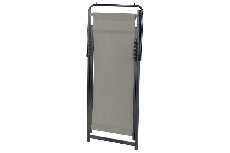 Aurinkotuoli Locri Ii - Harmaa, musta - Puutarhakalusteet - Puutarhatuoli - Aurinkotuoli