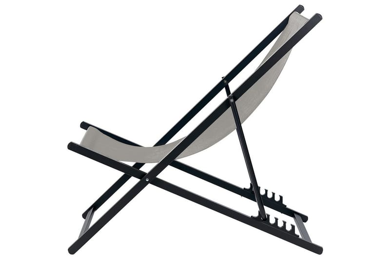 Aurinkotuoli Locri Ii - Harmaa, musta - Puutarhakalusteet - Puutarhatuoli - Aurinkotuoli