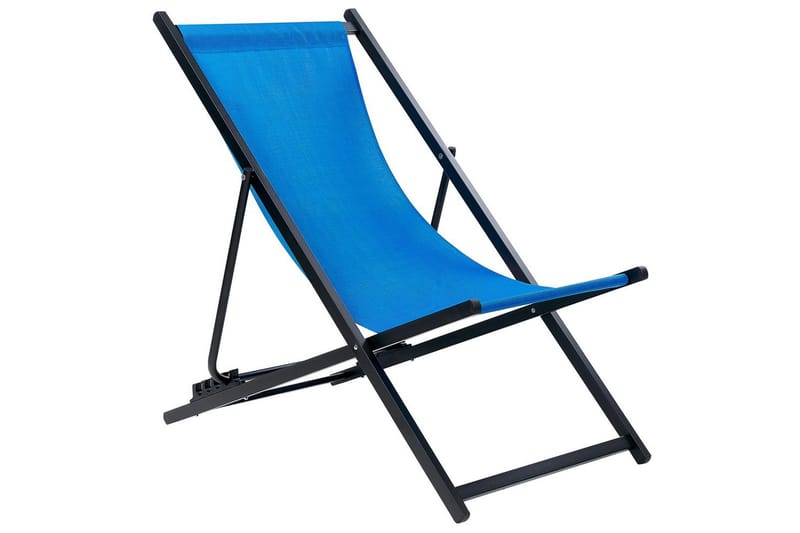 Aurinkotuoli Locri Ii - Sininen, Musta - Puutarhakalusteet - Puutarhatuoli - Aurinkotuoli