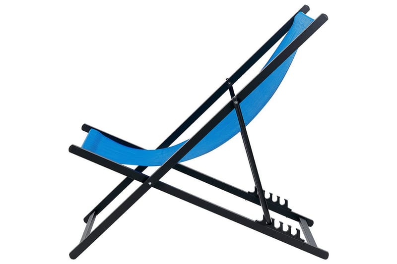 Aurinkotuoli Locri Ii - Sininen, Musta - Puutarhakalusteet - Puutarhatuoli - Aurinkotuoli