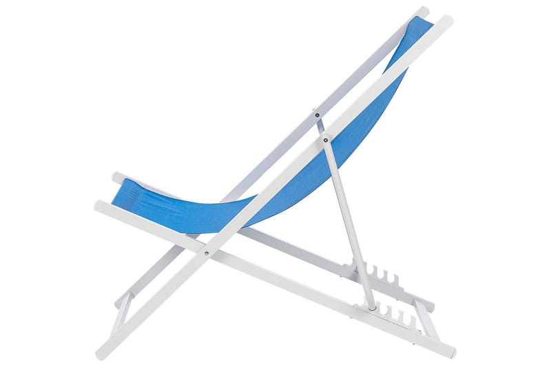 Aurinkotuoli Locri Ii - Sininen, Valkoinen - Puutarhakalusteet - Puutarhatuoli - Aurinkotuoli
