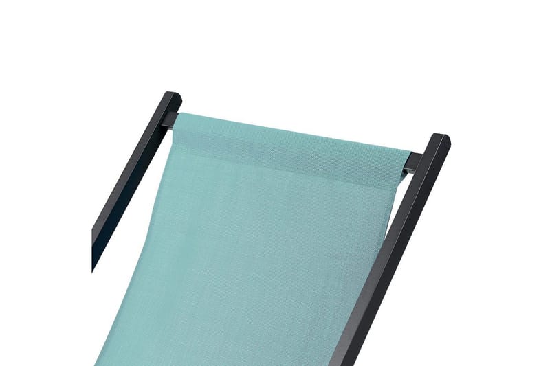 Aurinkotuoli Locri Ii - Turkoosi, Musta - Puutarhakalusteet - Puutarhatuoli - Aurinkotuoli