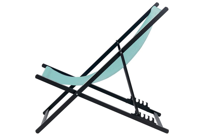 Aurinkotuoli Locri Ii - Turkoosi, Musta - Puutarhakalusteet - Puutarhatuoli - Aurinkotuoli