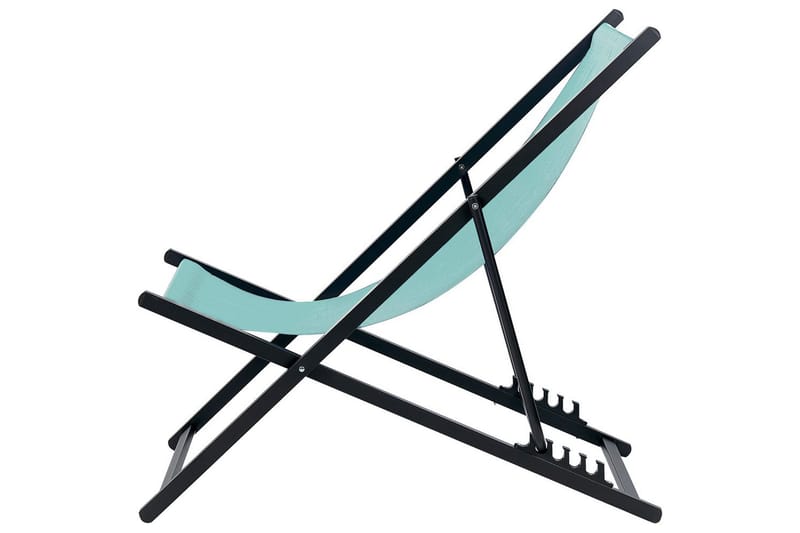 Aurinkotuoli Locri Ii - Turkoosi, Musta - Puutarhakalusteet - Puutarhatuoli - Aurinkotuoli