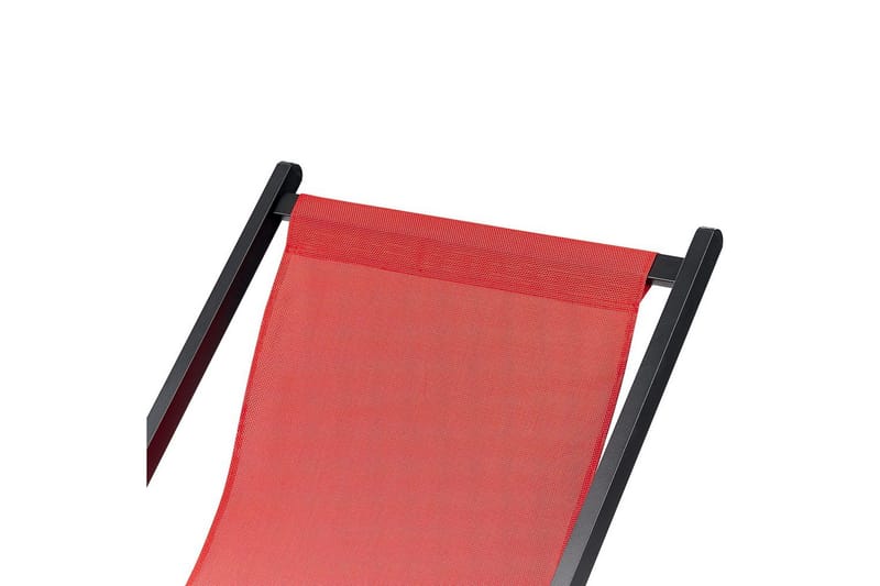 Aurinkotuoli Locri Ii - Punainen, Musta - Puutarhakalusteet - Puutarhatuoli - Aurinkotuoli