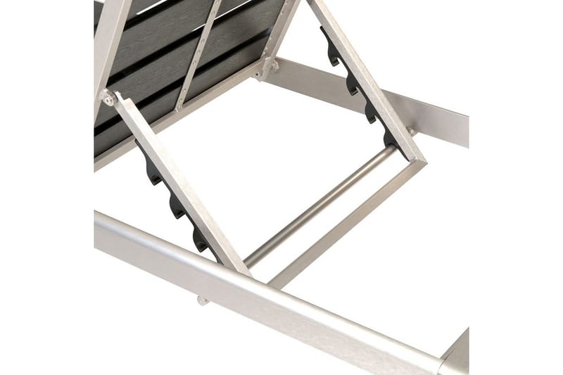 Aurinkotuoli Nardo - Musta, Hopea - Puutarhakalusteet - Puutarhatuoli - Aurinkosänky & aurinkovaunu