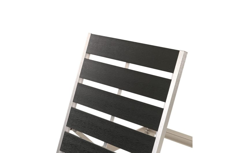 Aurinkotuoli Nardo - Musta, Hopea - Puutarhakalusteet - Puutarhatuoli - Aurinkosänky & aurinkovaunu