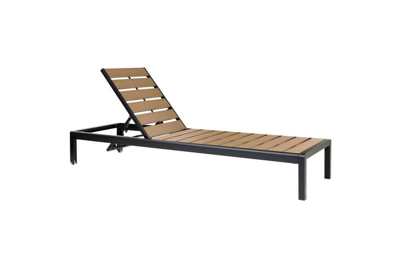 Aurinkotuoli Nardo - Vaaleaa puuta, musta, Vaalea puu, musta - Puutarhakalusteet - Puutarhatuoli - Aurinkosänky & aurinkovaunu