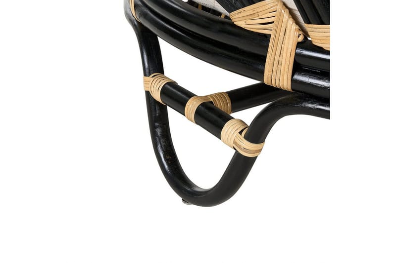 Aurinkotuoli Rossano - Musta, beige - Puutarhakalusteet - Puutarhatuoli - Ulkotilan nojatuolit