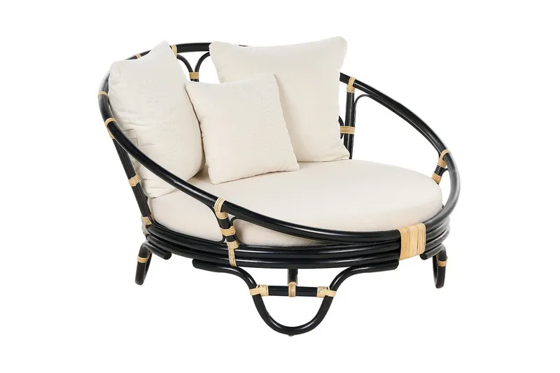 Aurinkotuoli Rossano, Musta, beige