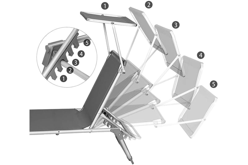 Aurinkotuoli Songmics 193 cm - Songmics - Puutarhakalusteet - Puutarhatuoli - Aurinkotuoli