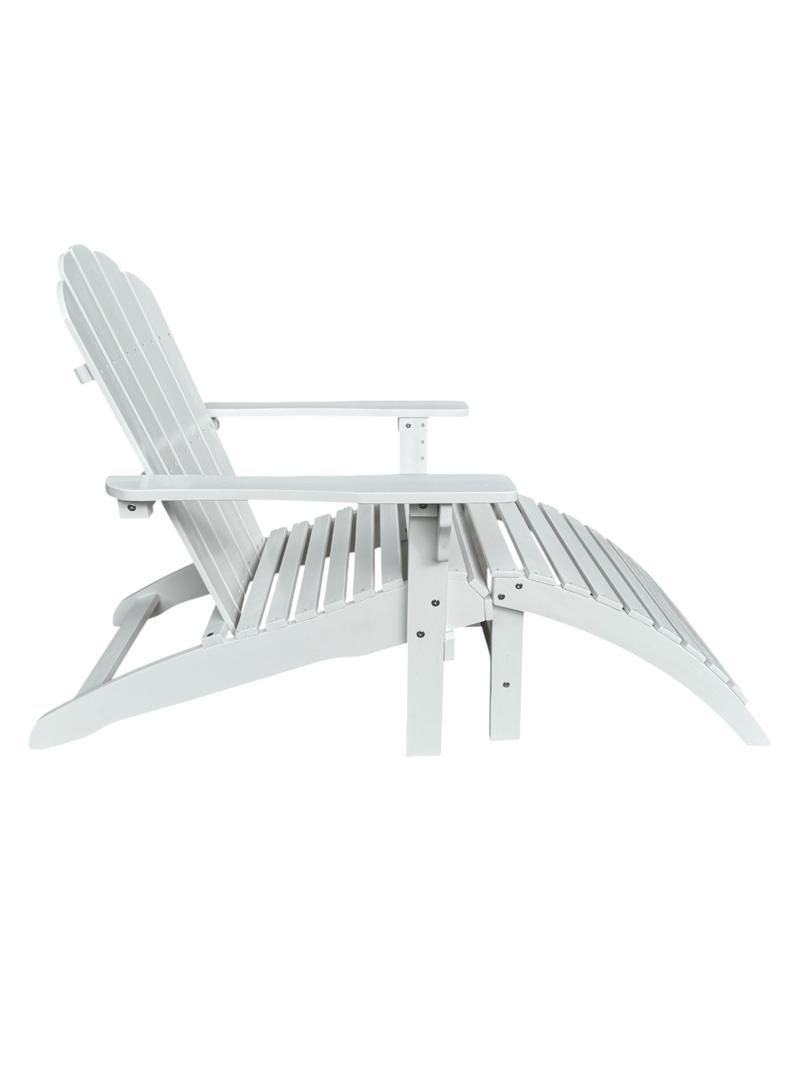 Aurinkotuoli Ulkokäyttöön - Valkoinen - Puutarhakalusteet - Puutarhatuoli - Aurinkotuoli