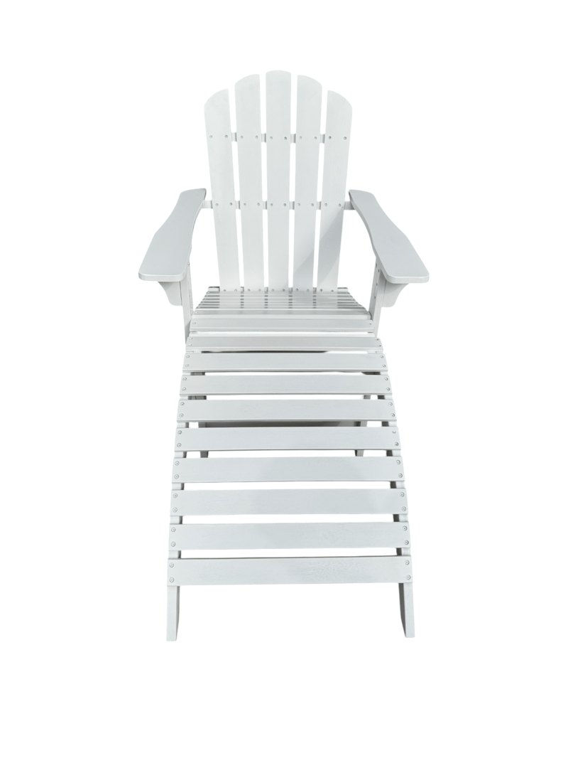 Aurinkotuoli Ulkokäyttöön - Valkoinen - Puutarhakalusteet - Puutarhatuoli - Aurinkotuoli