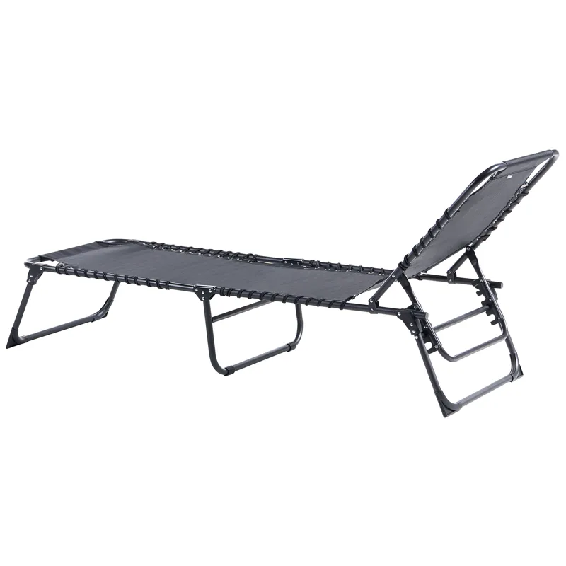 Aurinkotuoli ulos Ambato taitettava - Musta - Puutarhakalusteet - Puutarhatuoli - Aurinkosänky & aurinkovaunu