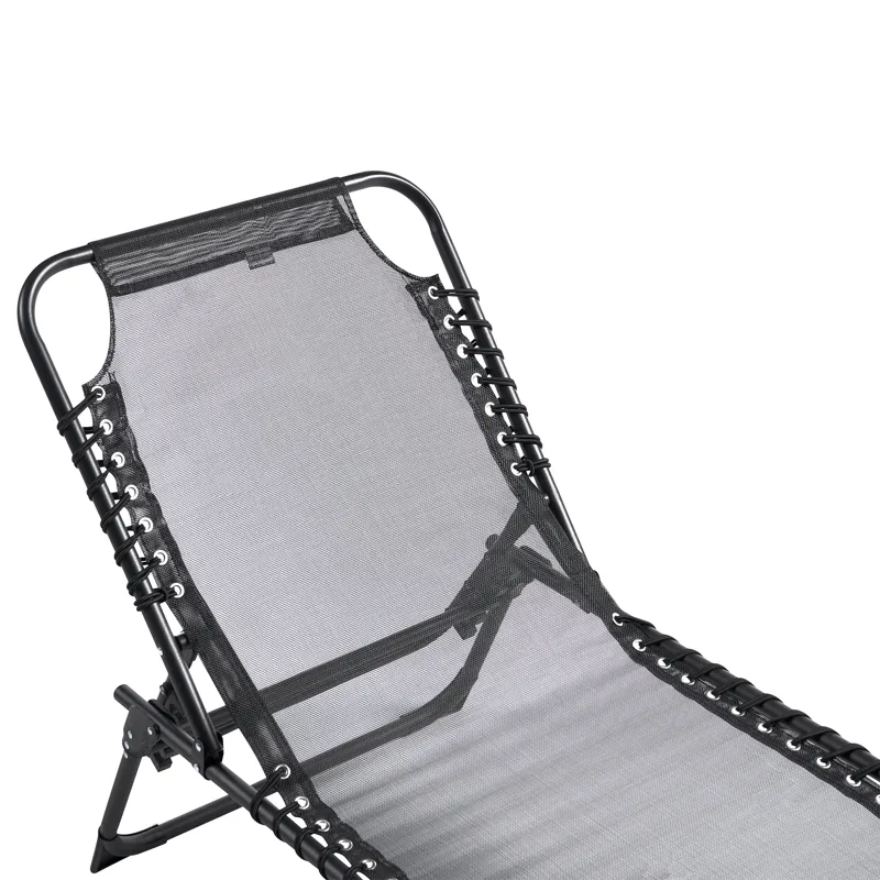 Aurinkotuoli ulos Ambato taitettava - Musta - Puutarhakalusteet - Puutarhatuoli - Aurinkosänky & aurinkovaunu
