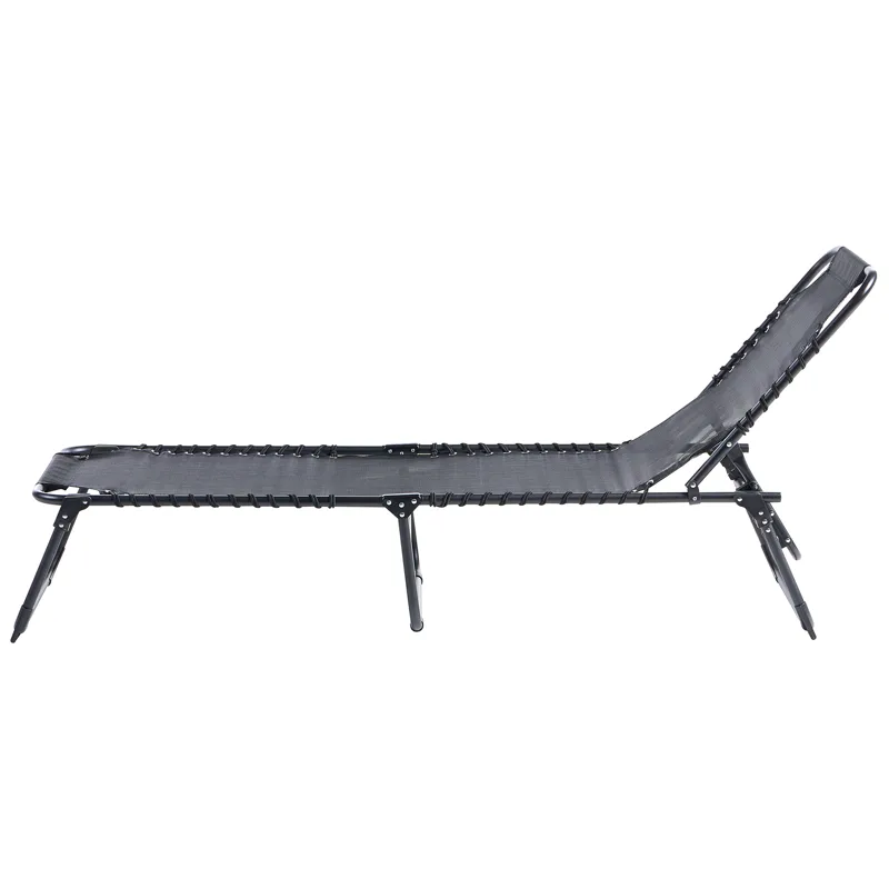 Aurinkotuoli ulos Ambato taitettava - Musta - Puutarhakalusteet - Puutarhatuoli - Aurinkosänky & aurinkovaunu