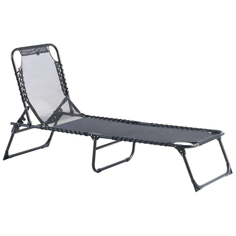 Aurinkotuoli ulos Ambato taitettava, Musta