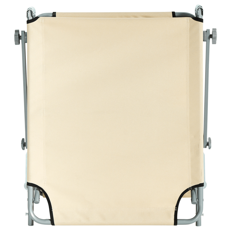 Aurinkotuoli ulos Foligno Teräs - Beige/Hopea - Puutarhakalusteet - Puutarhatuoli - Aurinkosänky & aurinkovaunu