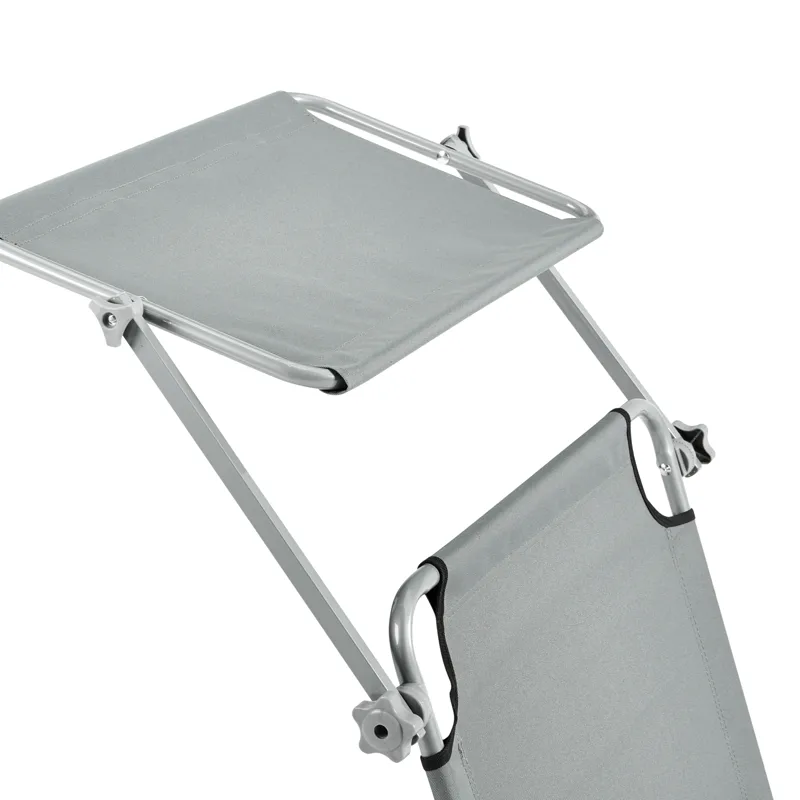 Aurinkotuoli ulos Foligno Teräs - Harmaa/Hopea - Puutarhakalusteet - Puutarhatuoli - Aurinkosänky & aurinkovaunu