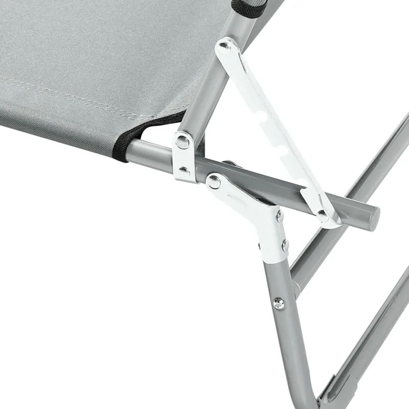 Aurinkotuoli ulos Foligno Teräs - Harmaa/Hopea - Puutarhakalusteet - Puutarhatuoli - Aurinkosänky & aurinkovaunu