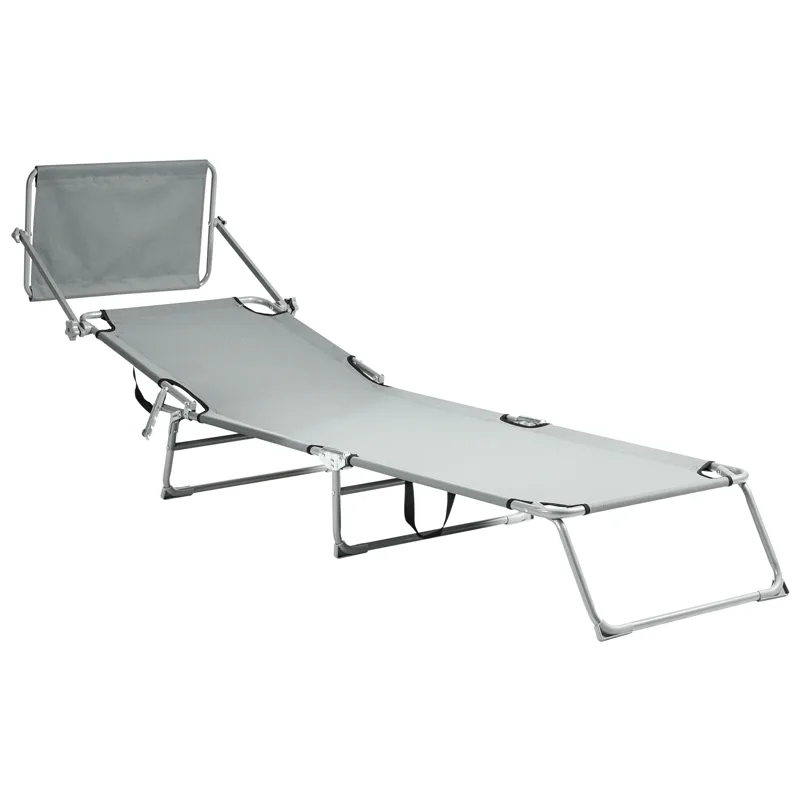 Aurinkotuoli ulos Foligno Teräs - Harmaa/Hopea - Puutarhakalusteet - Puutarhatuoli - Aurinkosänky & aurinkovaunu