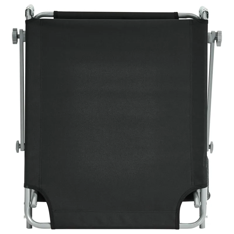 Aurinkotuoli ulos Foligno Teräs - Musta/hopea - Puutarhakalusteet - Puutarhatuoli - Aurinkosänky & aurinkovaunu