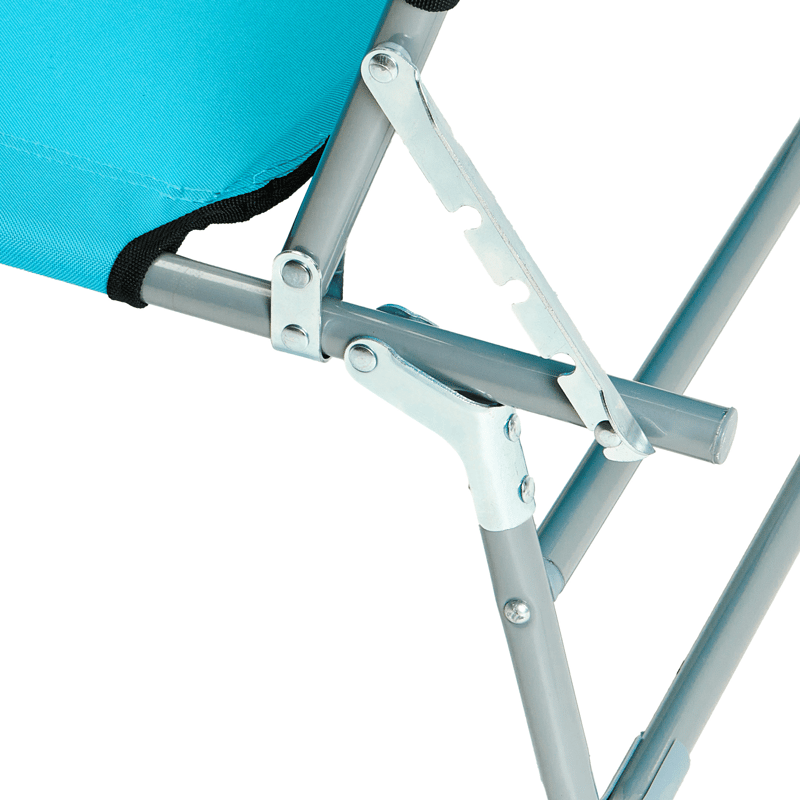 Aurinkotuoli ulos Foligno Teräs - Sininen/Hopea - Puutarhakalusteet - Puutarhatuoli - Aurinkosänky & aurinkovaunu