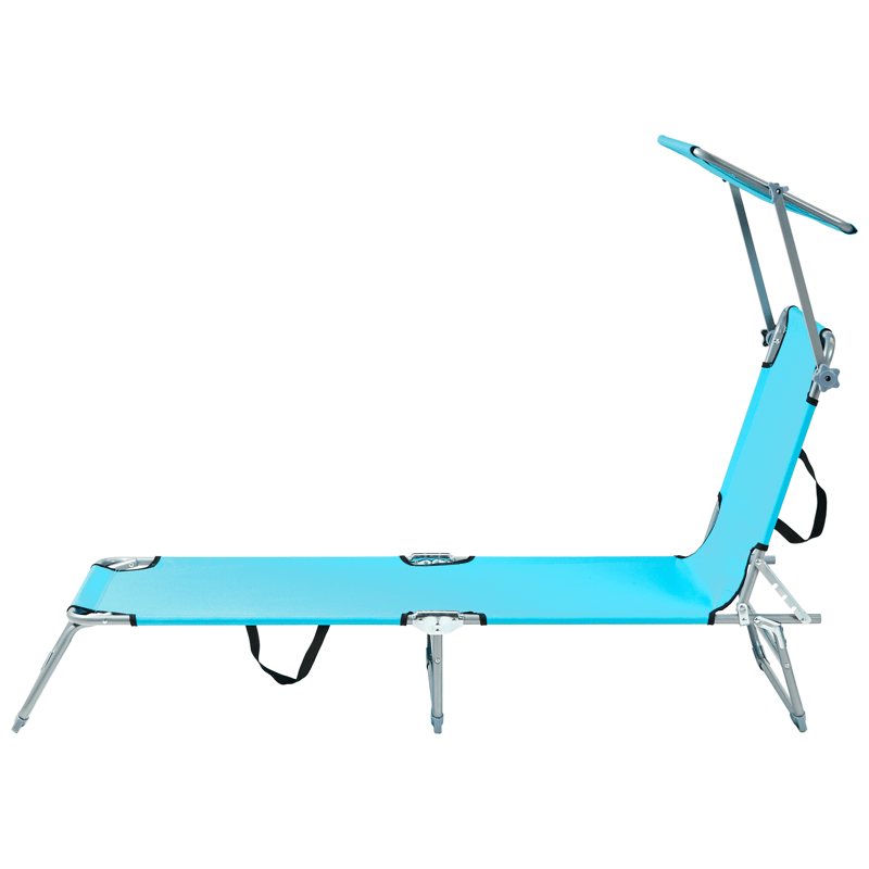 Aurinkotuoli ulos Foligno Teräs - Sininen/Hopea - Puutarhakalusteet - Puutarhatuoli - Aurinkosänky & aurinkovaunu