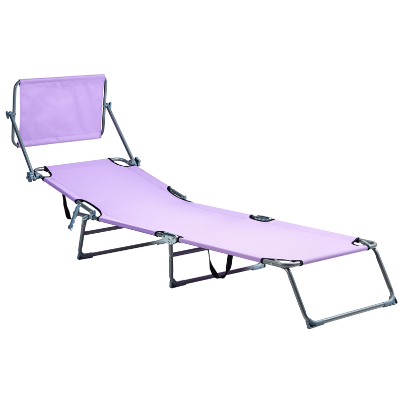 Aurinkotuoli ulos Foligno Teräs - Violetti/hopea - Puutarhakalusteet - Puutarhatuoli - Aurinkosänky & aurinkovaunu