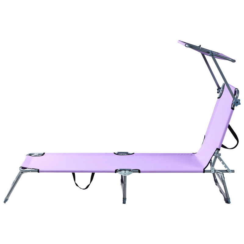 Aurinkotuoli ulos Foligno Teräs - Violetti/hopea - Puutarhakalusteet - Puutarhatuoli - Aurinkosänky & aurinkovaunu