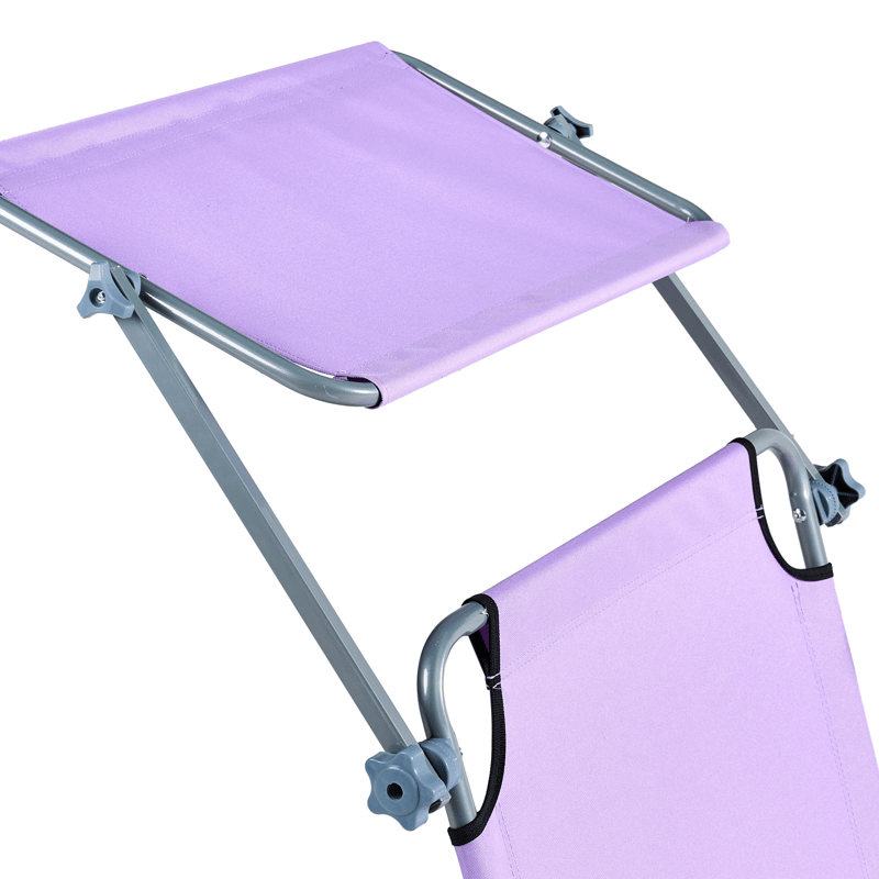 Aurinkotuoli ulos Foligno Teräs - Violetti/hopea - Puutarhakalusteet - Puutarhatuoli - Aurinkosänky & aurinkovaunu