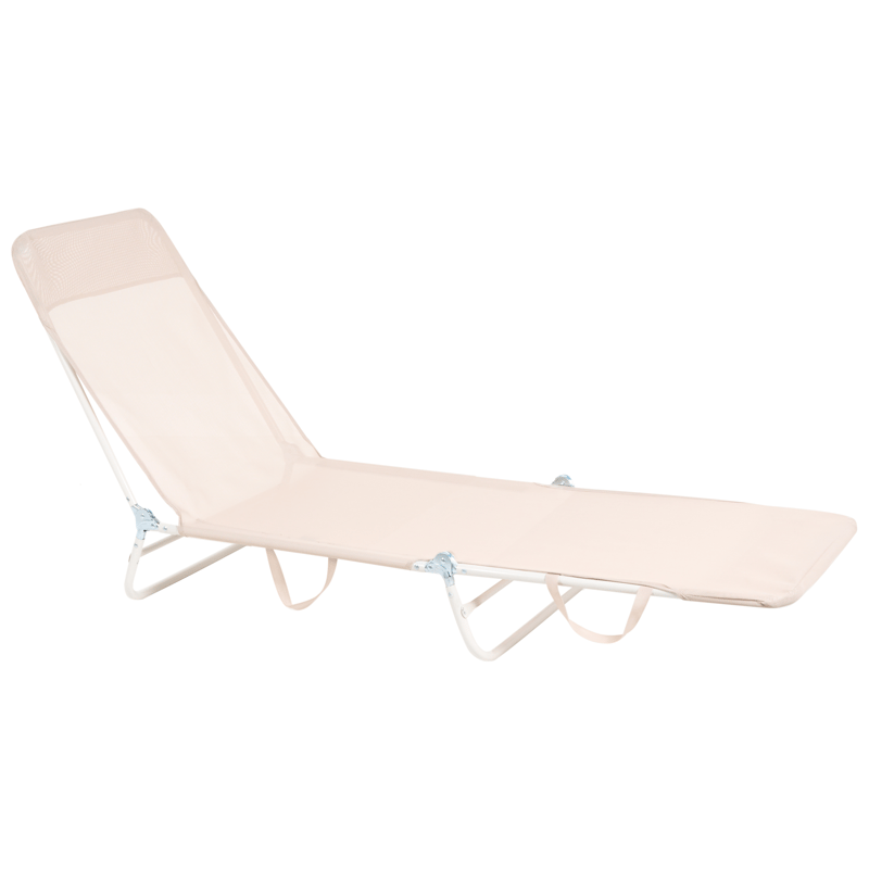 Aurinkotuoli ulos Kastoria, Beige/valkoinen