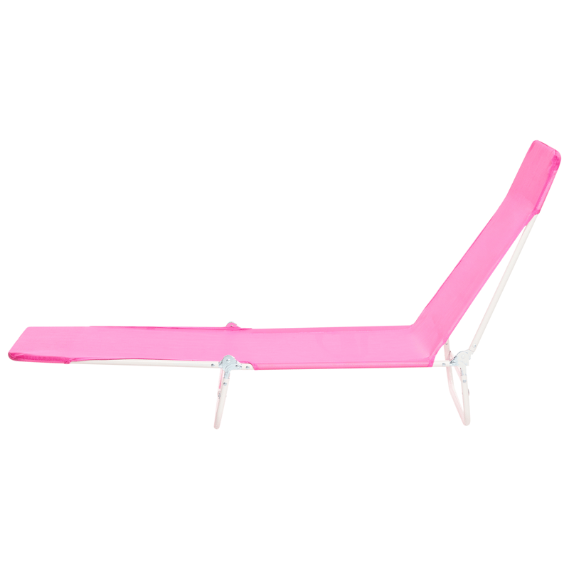 Aurinkotuoli ulos Kastoria Teräs - Rosa/Valkoinen - Puutarhakalusteet - Puutarhatuoli - Aurinkosänky & aurinkovaunu