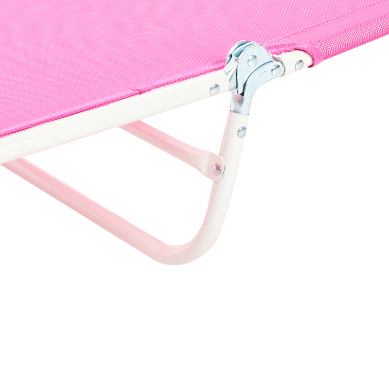 Aurinkotuoli ulos Kastoria Teräs - Rosa/Valkoinen - Puutarhakalusteet - Puutarhatuoli - Aurinkosänky & aurinkovaunu