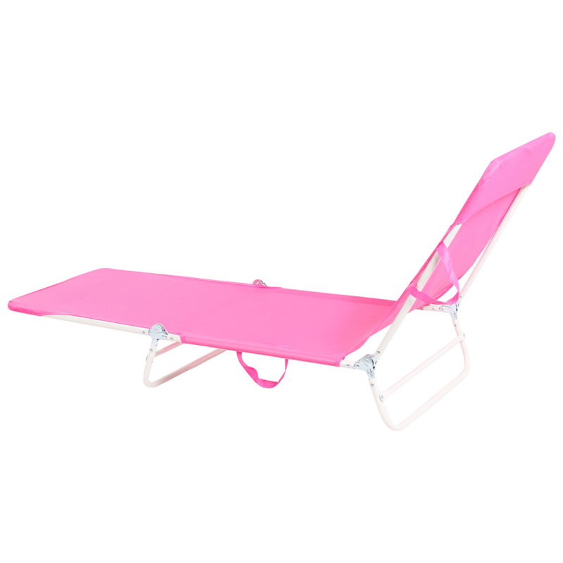 Aurinkotuoli ulos Kastoria Teräs - Rosa/Valkoinen - Puutarhakalusteet - Puutarhatuoli - Aurinkosänky & aurinkovaunu