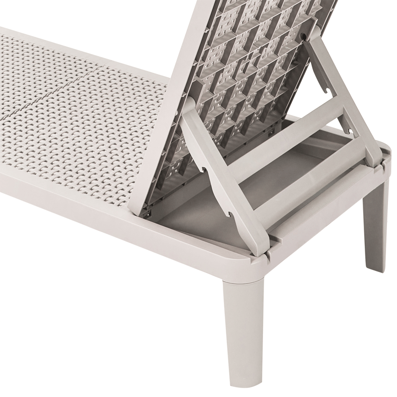 Aurinkotuoli ulos Ossimo - Harmaa - Puutarhakalusteet - Puutarhatuoli - Aurinkotuoli