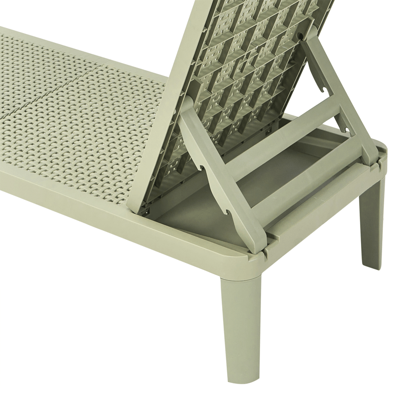 Aurinkotuoli ulos Ossimo - Vihreä - Puutarhakalusteet - Puutarhatuoli - Aurinkotuoli