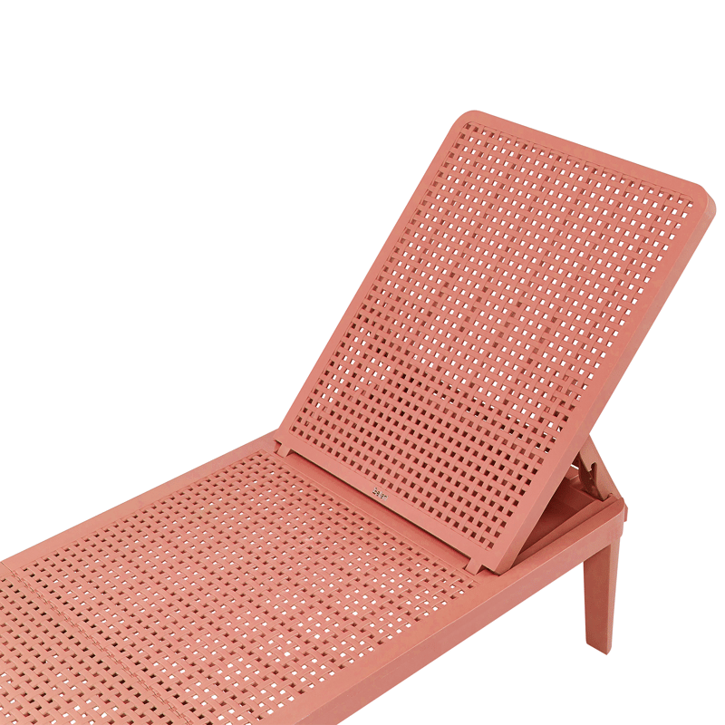 Aurinkotuoli ulos Ossimo - Punainen - Puutarhakalusteet - Puutarhatuoli - Aurinkotuoli