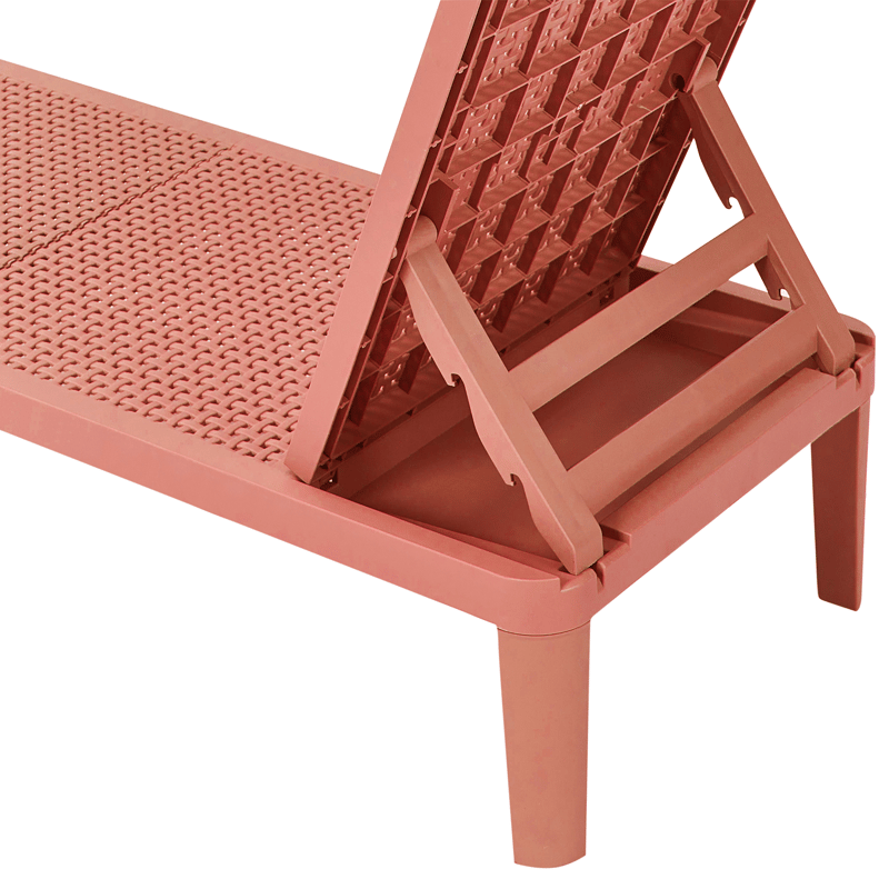 Aurinkotuoli ulos Ossimo - Punainen - Puutarhakalusteet - Puutarhatuoli - Aurinkotuoli