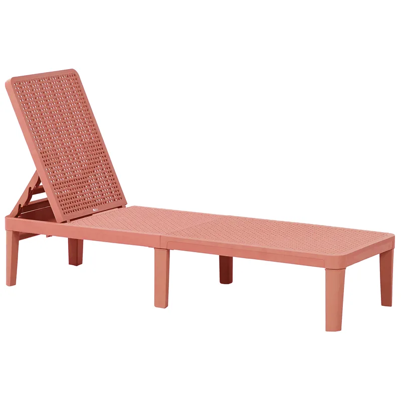 Aurinkotuoli ulos Ossimo - Punainen - Puutarhakalusteet - Puutarhatuoli - Aurinkotuoli