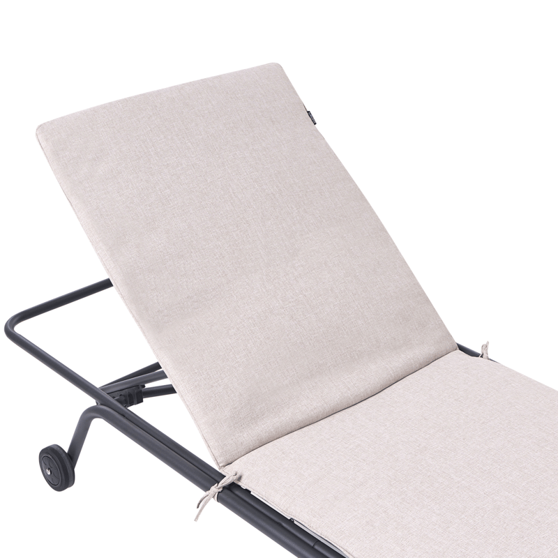 Aurinkotuoli ulos Volterra Teräs - Beige/Harmaa - Puutarhakalusteet - Puutarhatuoli - Aurinkosänky & aurinkovaunu