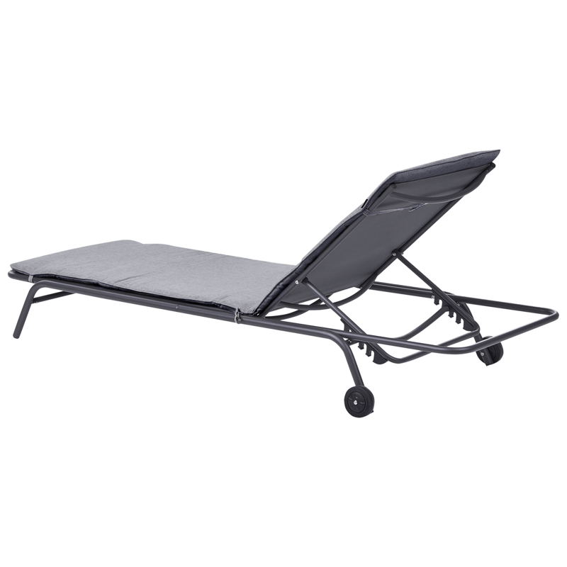 Aurinkotuoli ulos Volterra Teräs - Harmaa - Puutarhakalusteet - Puutarhatuoli - Aurinkosänky & aurinkovaunu