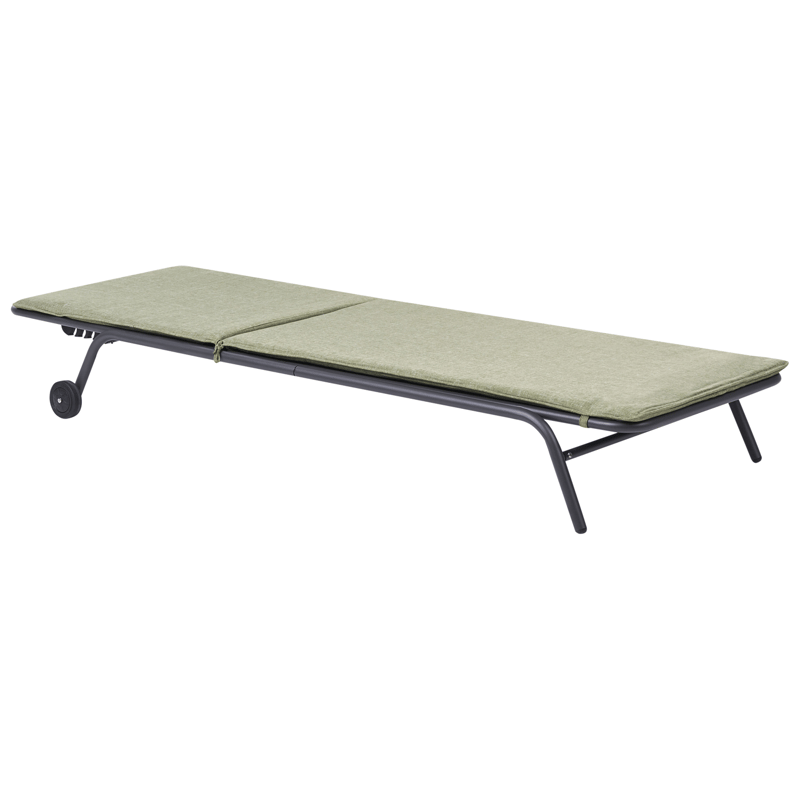 Aurinkotuoli ulos Volterra Teräs - Vihreä/Harmaa - Puutarhakalusteet - Puutarhatuoli - Aurinkosänky & aurinkovaunu