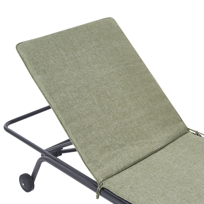 Aurinkotuoli ulos Volterra Teräs - Vihreä/Harmaa - Puutarhakalusteet - Puutarhatuoli - Aurinkosänky & aurinkovaunu