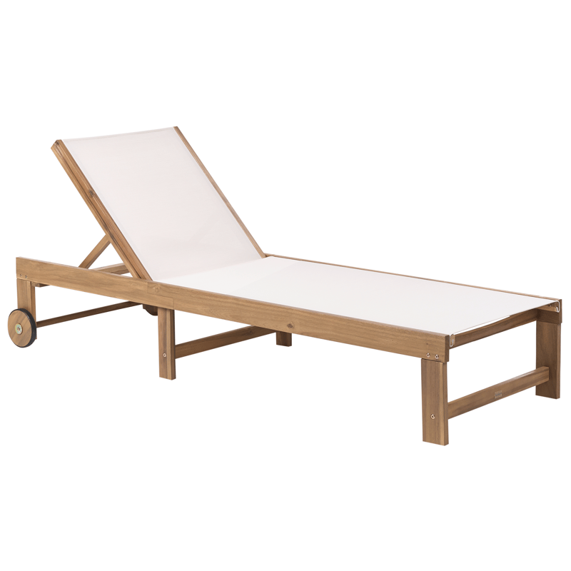 Aurinkotuoli ulos Pedesina akaasiapuu - Ruskea/Beige - Puutarhakalusteet - Puutarhatuoli - Aurinkosänky & aurinkovaunu